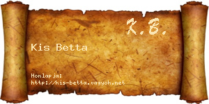 Kis Betta névjegykártya